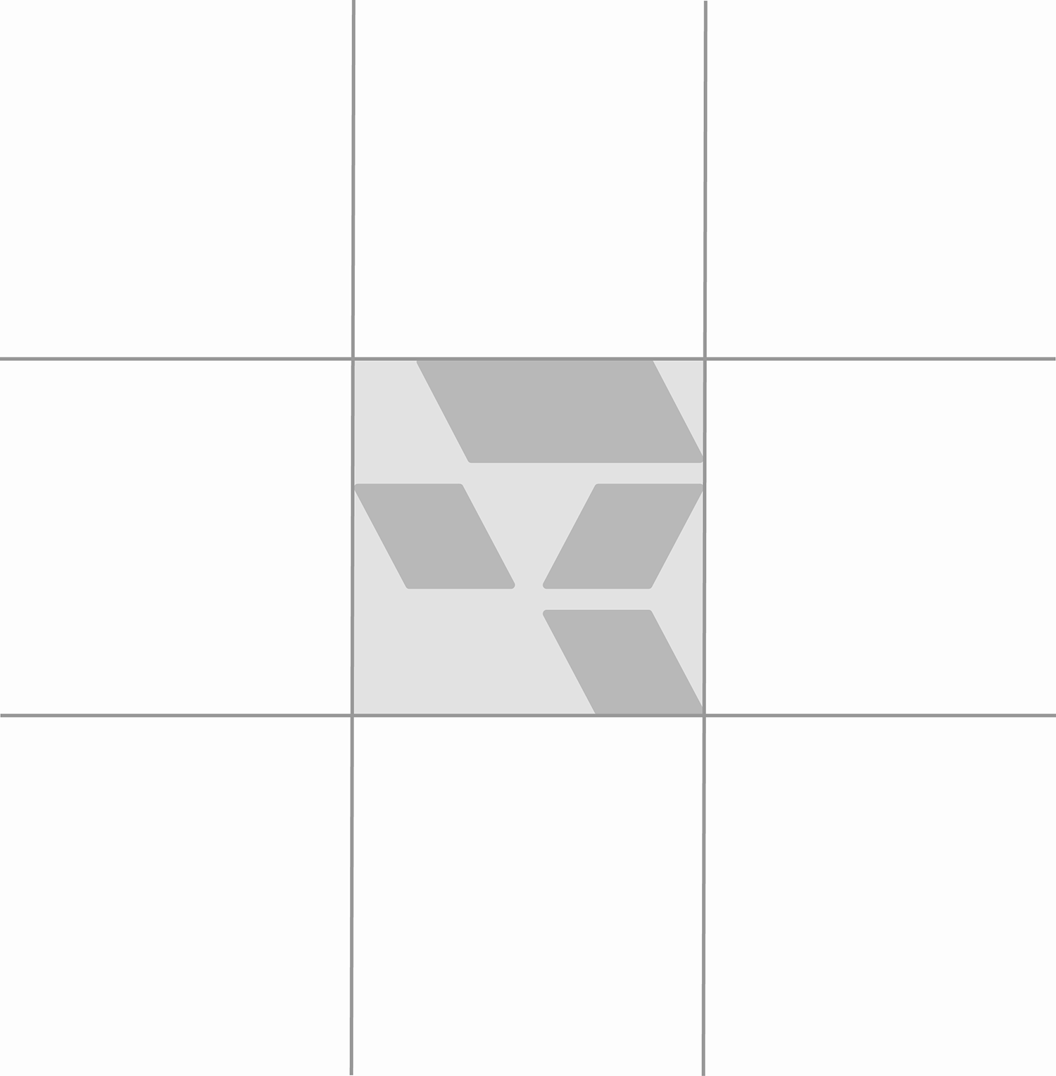 Clear space measured as one icon-width of padding on every side of the mark